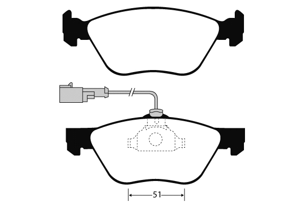 Kit de plaquettes de frein, frein à disque Technika 01354