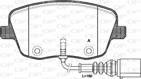 Kit de plaquettes de frein, frein à disque OPEN PARTS BPA0775.01
