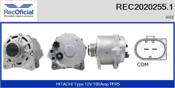 Alternateur RECOFICIAL REC2020255.1