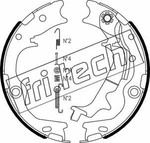 Jeu de mâchoires de frein, frein de stationnement fri.tech. 1046.231K