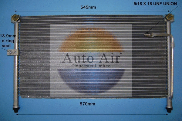 Condenseur, climatisation AUTO AIR GLOUCESTER 16-5376