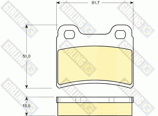 Kit de plaquettes de frein, frein à disque GIRLING 6111242