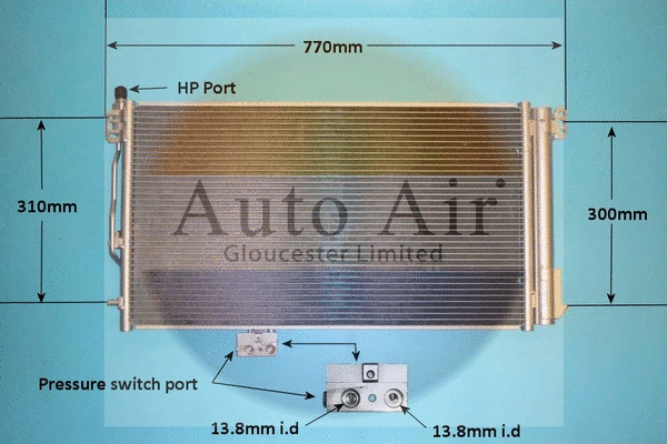 Condenseur, climatisation AUTO AIR GLOUCESTER 16-2067