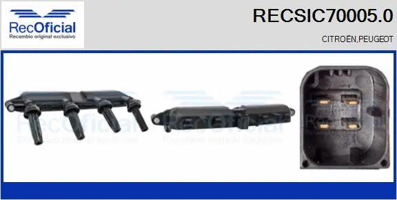 Bobine d'allumage RECOFICIAL RECSIC70005.0