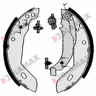 Jeu de mâchoires de frein DIAMAX N01033