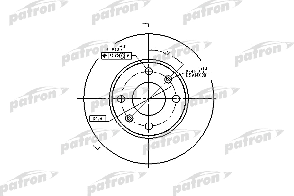 Disque de frein PATRON PBD1217