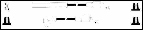 Kit de câbles d'allumage LEMARK HOES418