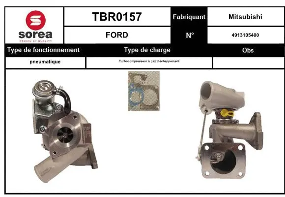 Turbocompresseur, suralimentation EAI TBR0157