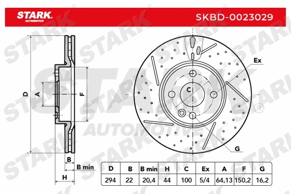 Disque de frein Stark SKBD-0023029