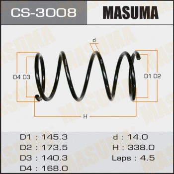 Ressort de suspension MASUMA CS-3008
