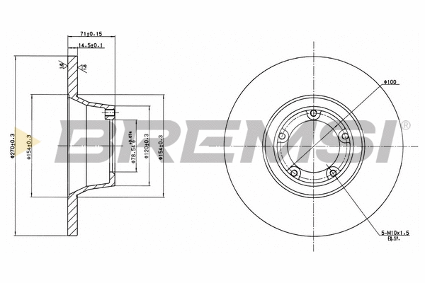 Disque de frein BREMSI CD6084S