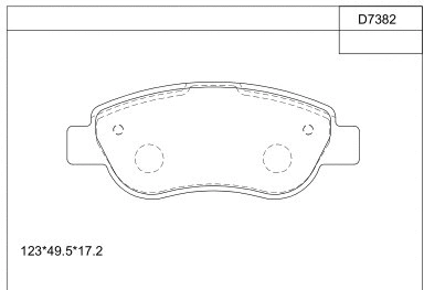 Kit de plaquettes de frein, frein à disque ASIMCO KD7382