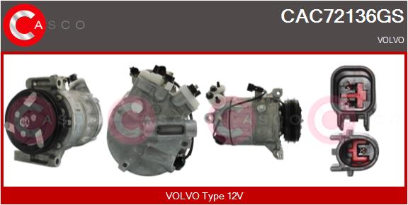 Compresseur, climatisation CASCO CAC72136GS