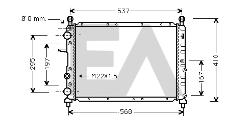 Radiateur, refroidissement du moteur EACLIMA 31R25080