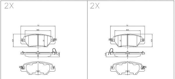Kit de plaquettes de frein, frein à disque KLAXCAR FRANCE 24664z