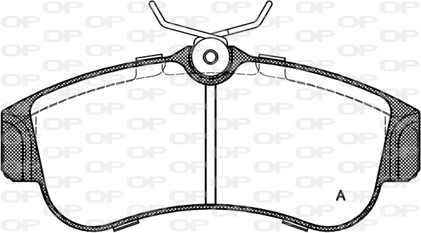 Kit de plaquettes de frein, frein à disque OPEN PARTS BPA0320.00