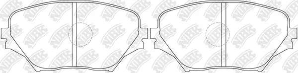 Kit de plaquettes de frein, frein à disque NiBK PN1447