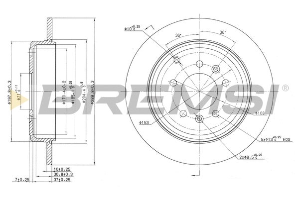 Disque de frein BREMSI CD7115S