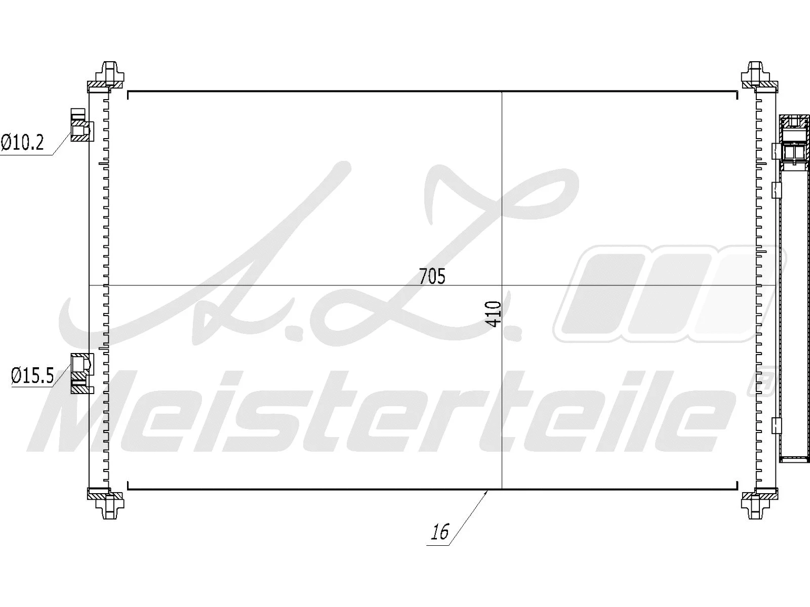 Condenseur, climatisation A.Z. Meisterteile AZMT-45-030-1088