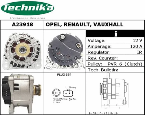 Alternateur Technika A23918