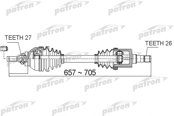 Arbre de transmission PATRON PDS0486