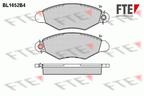 Kit de plaquettes de frein, frein à disque FTE 9010270