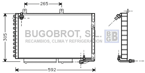 Condenseur, climatisation BUGOBROT 62-AI5120