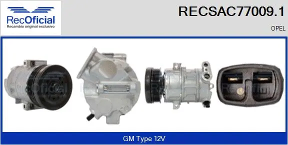 Compresseur, climatisation RECOFICIAL RECSAC77009.1