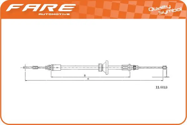 Tirette à câble, frein de stationnement FARE-CO 18589