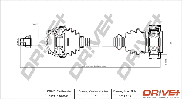 Arbre de transmission Dr!ve+ DP2110.10.0003