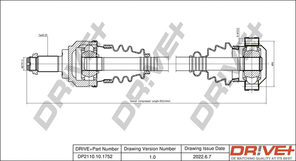 Arbre de transmission Dr!ve+ DP2110.10.1752