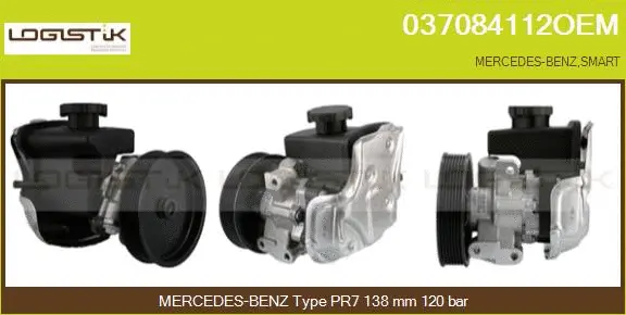 Pompe hydraulique, direction LGK 037084112OEM