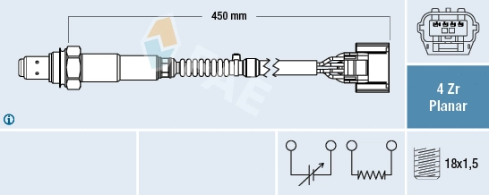 Sonde lambda FAE 77649