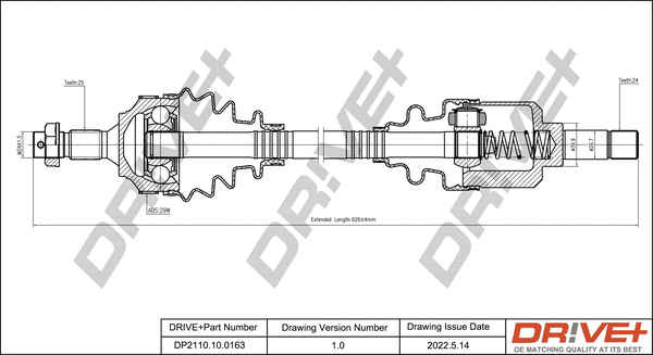 Arbre de transmission Dr!ve+ DP2110.10.0163