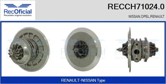 Groupe carter, turbocompresseur RECOFICIAL RECCH71024.0