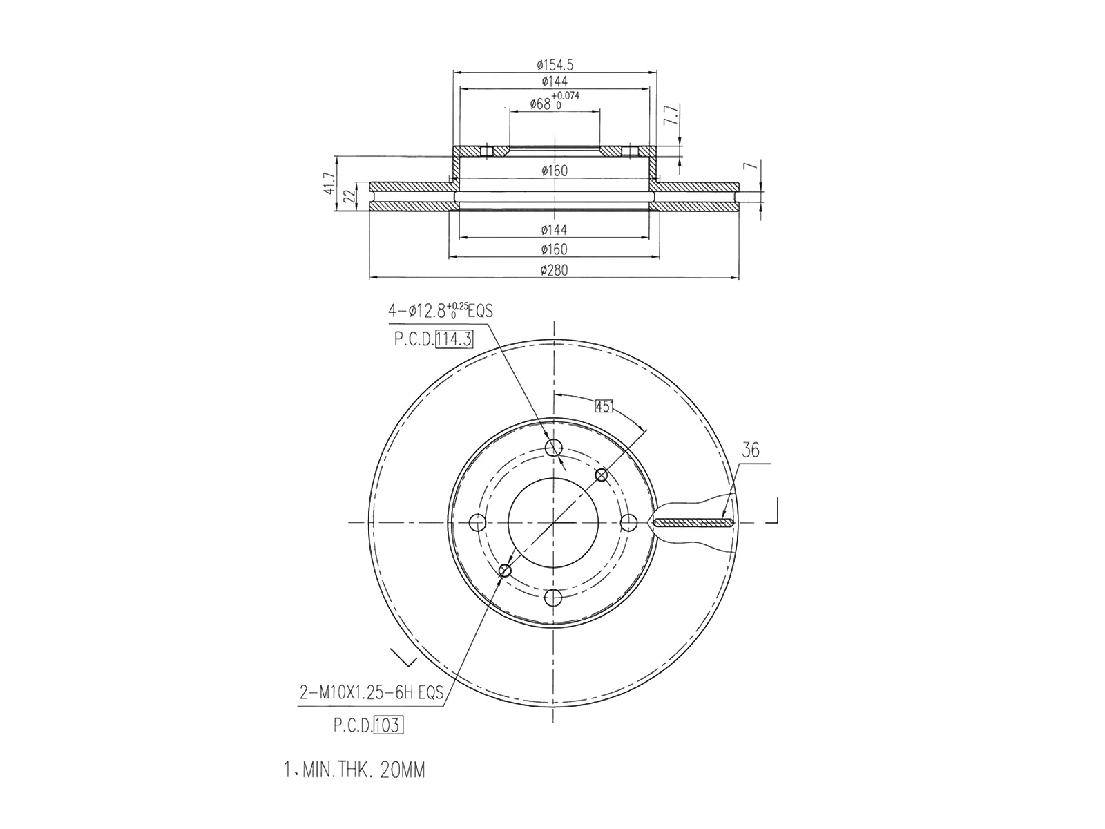 Disque de frein A.Z. Meisterteile AZMT-44-024-1531