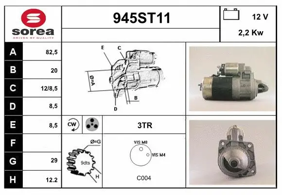 Démarreur STARTCAR 945ST11