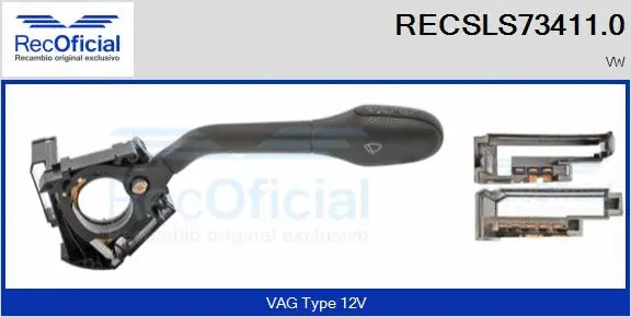 Commutateur de colonne de direction RECOFICIAL RECSLS73411.0