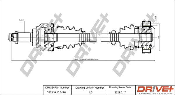 Arbre de transmission Dr!ve+ DP2110.10.0128