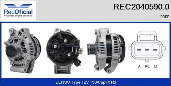 Alternateur RECOFICIAL REC2040590.0