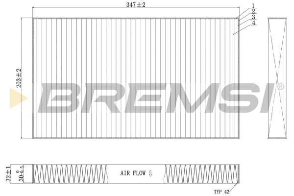 Filtre, air de l'habitacle BREMSI FC0954C