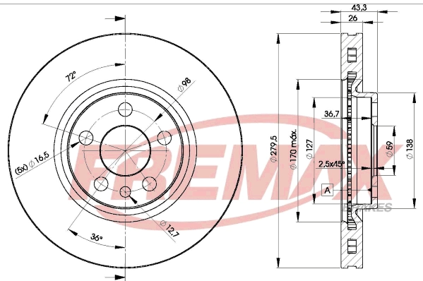 Disque de frein FREMAX BD-4620