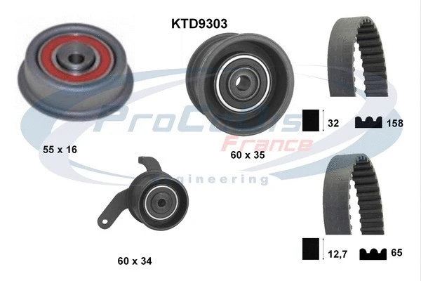 Kit de courroie crantée PROCODIS FRANCE KTD9303