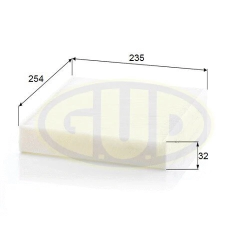 Filtre, air de l'habitacle G.U.D. GCF26009