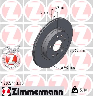 Disque de frein ZIMMERMANN 470.5413.20