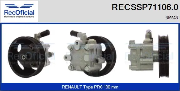 Pompe hydraulique, direction RECOFICIAL RECSSP71106.0