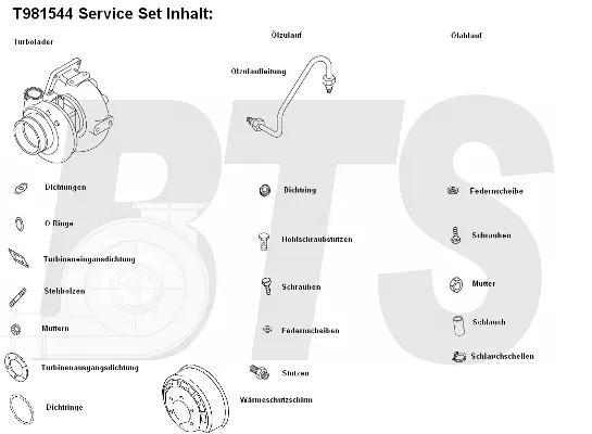 Turbocompresseur, suralimentation BTS Turbo T981544