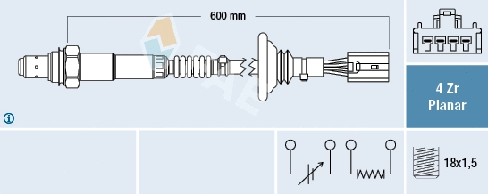 Sonde lambda FAE 77611