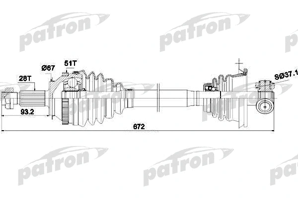 Arbre de transmission PATRON PDS1407