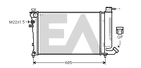 Radiateur, refroidissement du moteur EACLIMA 31R10020